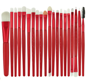 Makeup Brushes Pimoys Make up Brush Set 20 PCs Professional Face Eyeliner for Foundation Blush Concealer Eyeshadow Red