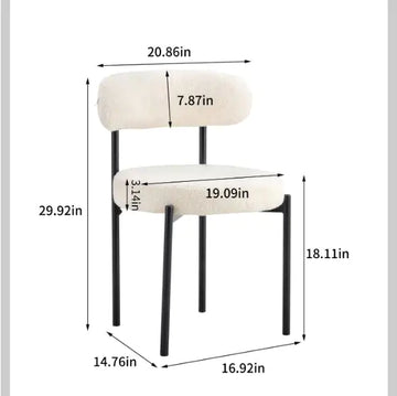 Comfortable Sedentary Bedroom Make-up Chair With Backrest