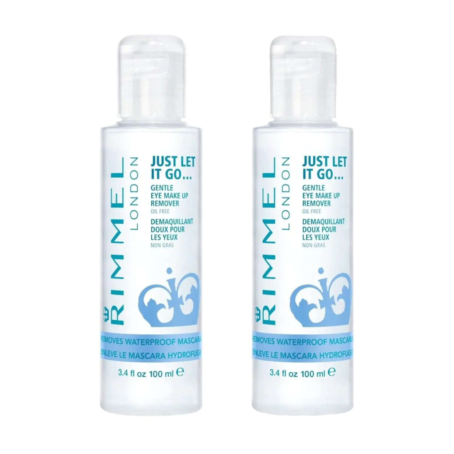 Rimmel Just Let It Go Eye Make Up Remover 3.4 Fl Oz  2 Count (Pack of 1)