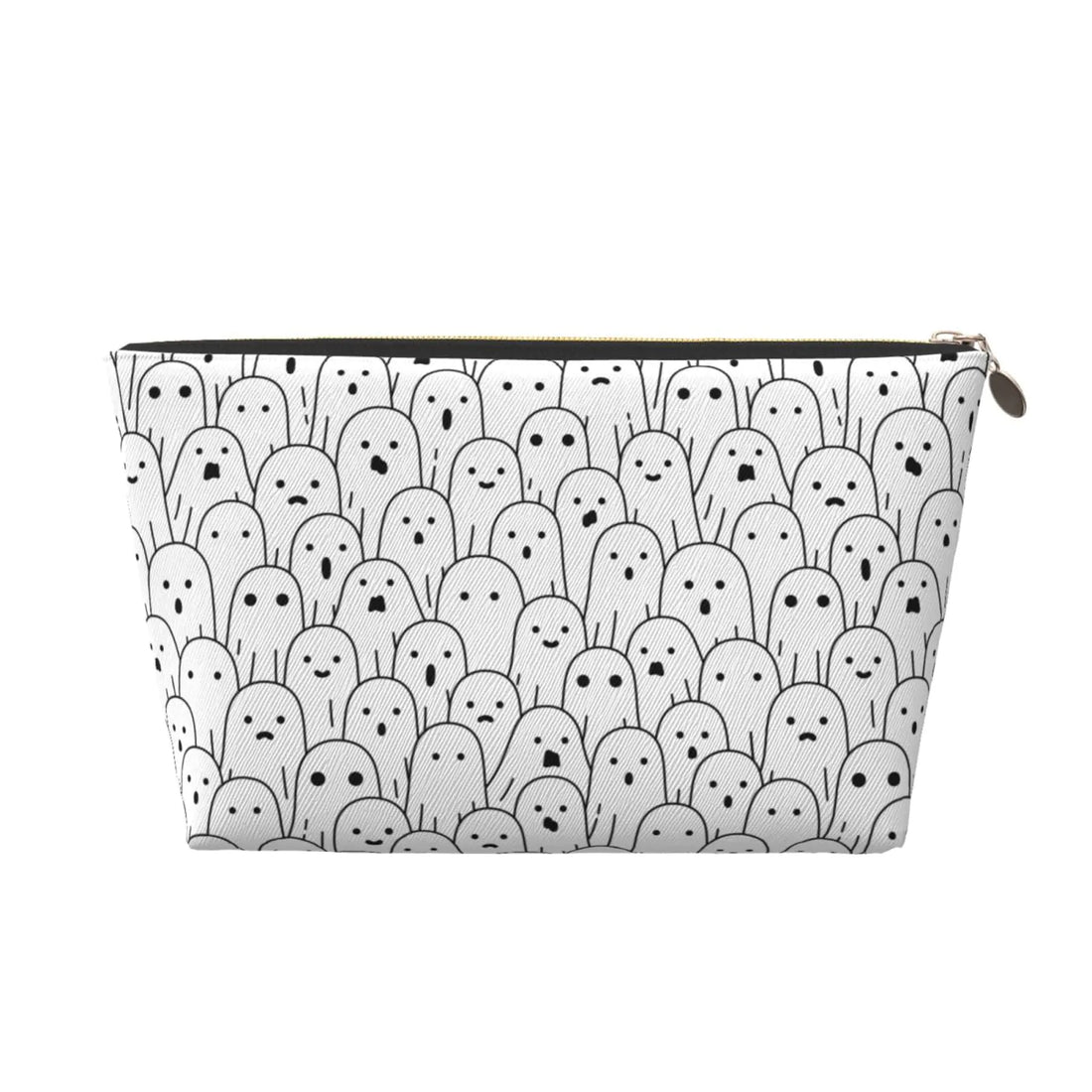 BEIANSHUO Halloween Ghosts Small Makeup Bag for Women - Leather Travel Cosmetic Bag Make Up Pouch Mini Travel Zipper Pouch - Makeup Organizer Bag