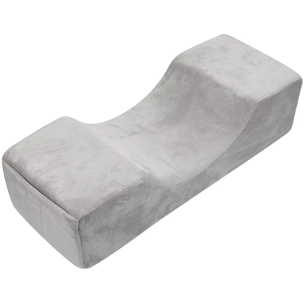 Mekupeu Eyelash Extension Velvet Lash Pillow Beauty Salon Memory Foam Neck Pillow for Lash Extension Grafting Make Up(Gray)