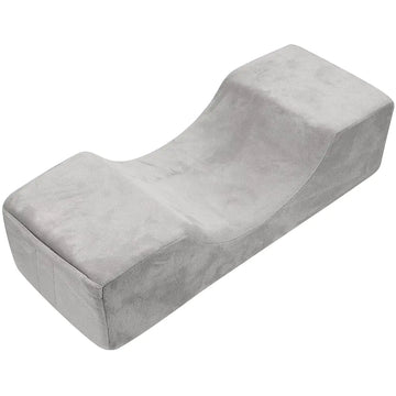 Mekupeu Eyelash Extension Velvet Lash Pillow Beauty Salon Memory Foam Neck Pillow for Lash Extension Grafting Make Up(Gray)