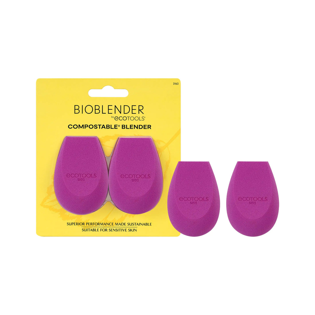 ECOTOOLS Bioblender Make-up-Schwamm Duo-Pack für flüssiges und cremiges Make-up 54 g 3163 violett