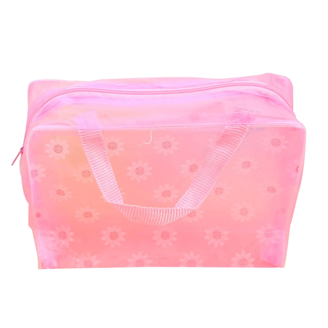 Shulemin Travel Toiletry Bag Make Up Bags Portable Floral Print Waterproof Translucent Makeup Cosmetics Storage Bag Pouch for Bottles CosmeticsBathroom Toiletries Random Color