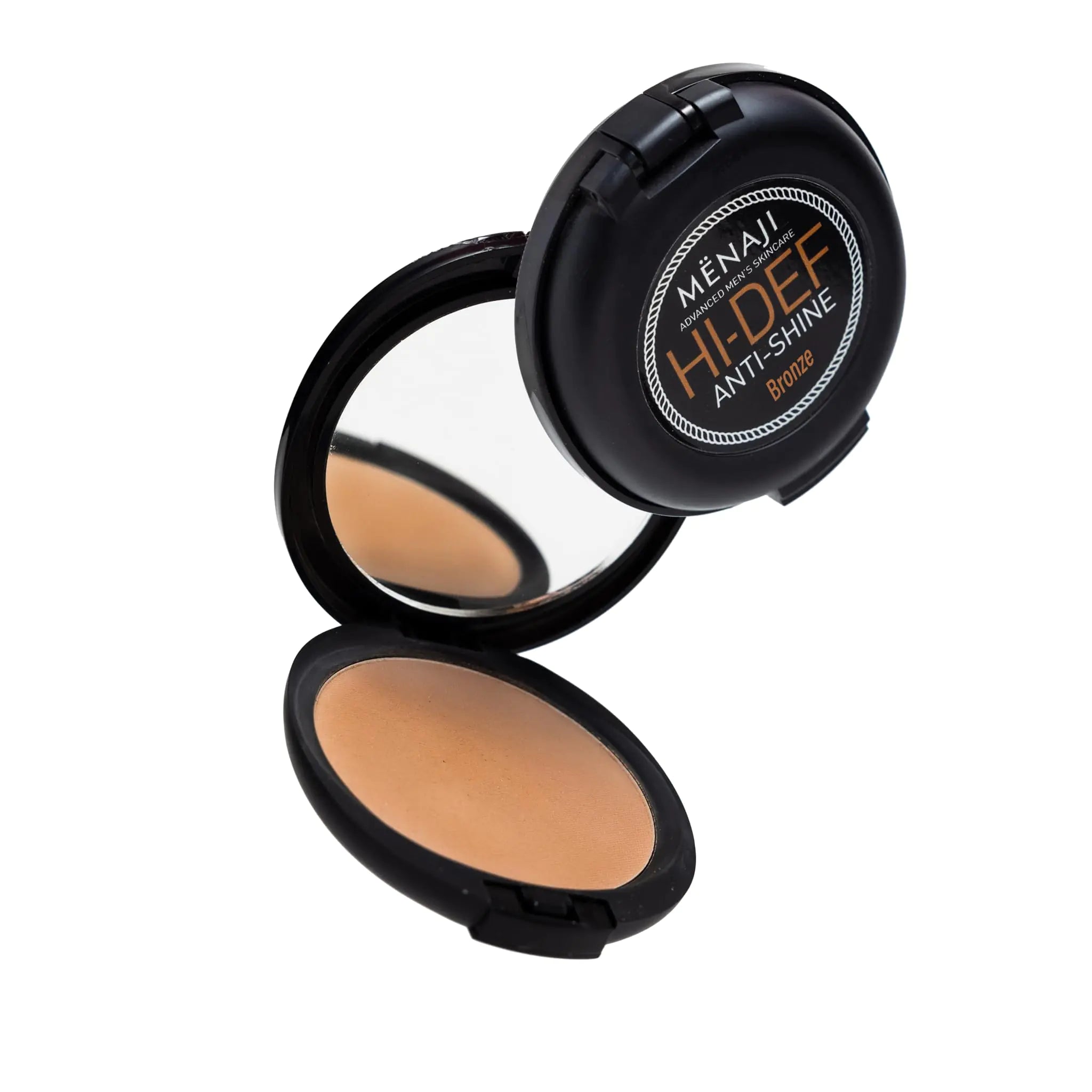 MËNAJI Anti-Shine Powder (HDPV) - Anti-Shine Face Make-Up for Men - Natural Looking Makeup - Mens Cosmetics - Bronze