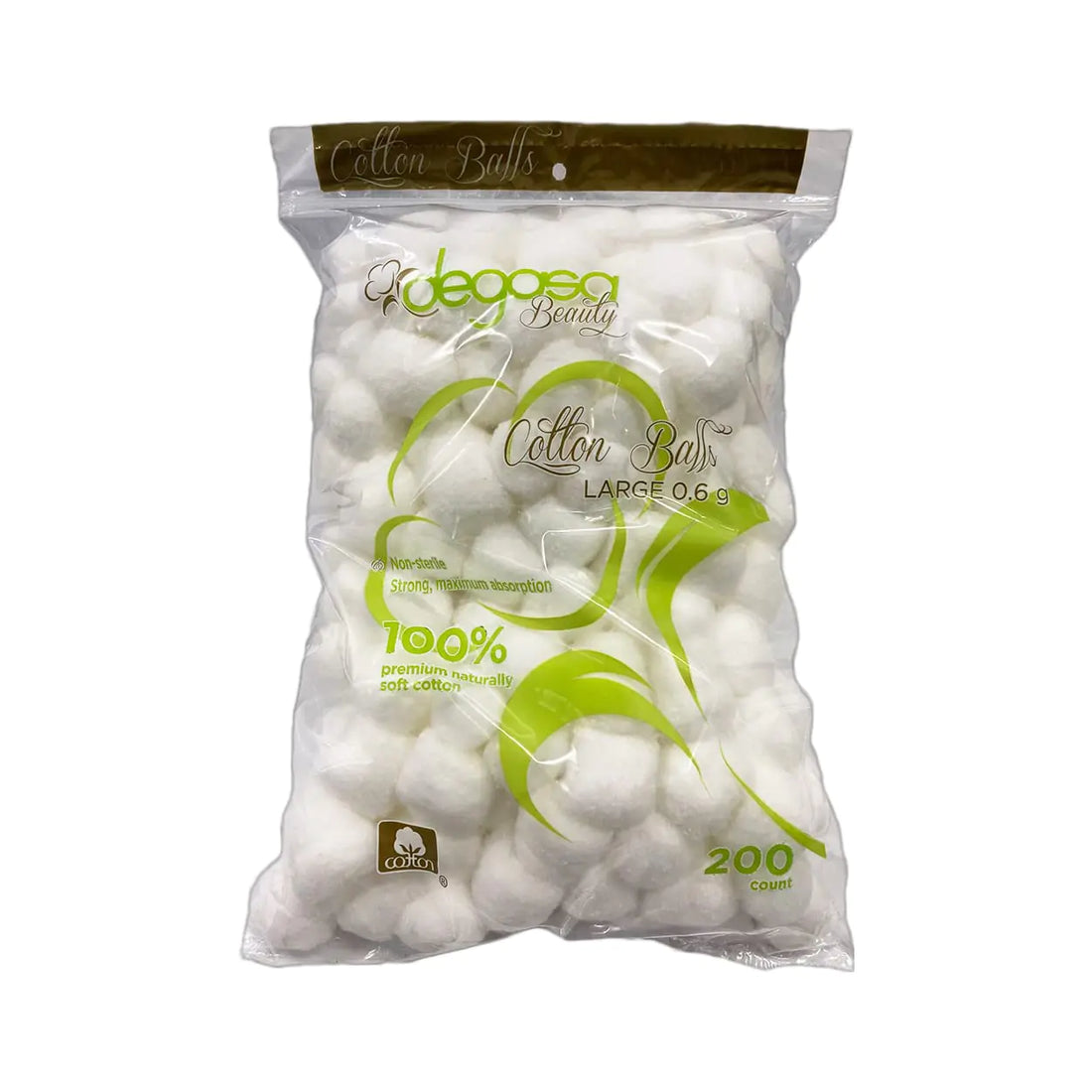 Cotton Balls for Facial Treatments Nails and Make-Up Removal Applying Tonics & Cleansers Multi-Purpose Soft Natural Cotton Balls (Large 200 Count)