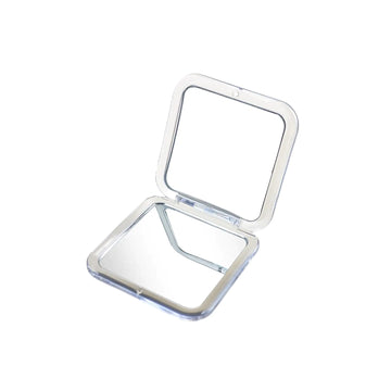 Sanmeizu 3.34" Square 180° Mini Portable and Compact Magnifying MirrorDistortion-Free ReflectionsClear Mirror FramePerfect for Make up &Travel(Blue 1X/10X)